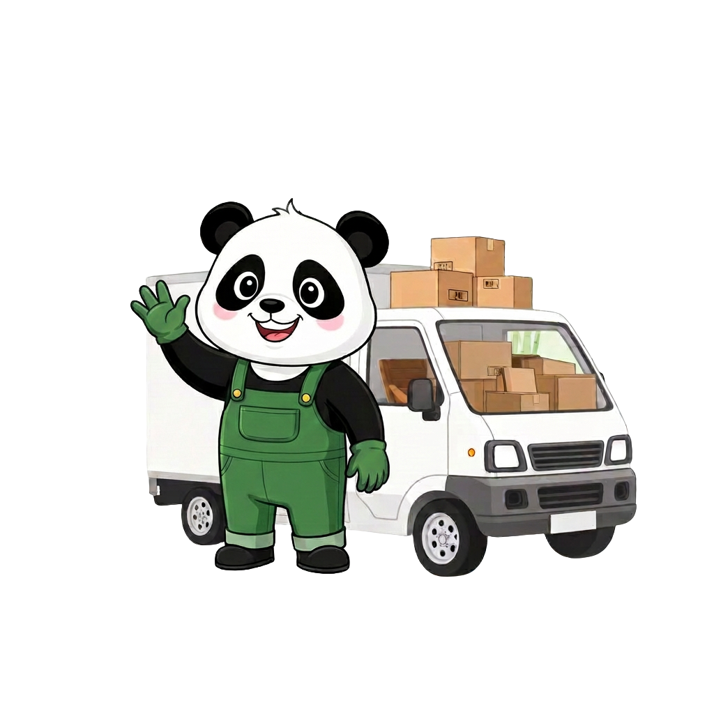 Rümpel Panda winkt